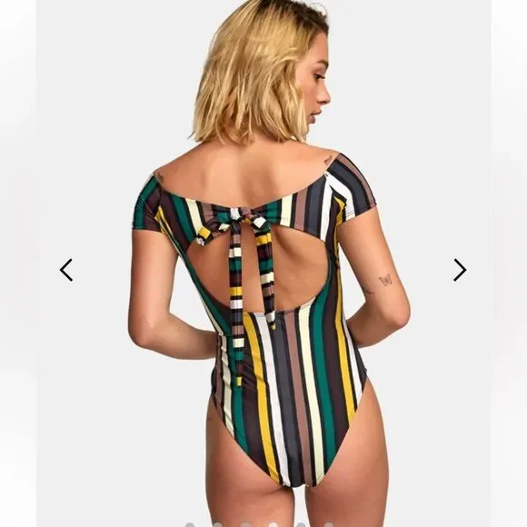 RVCA Shilo Women's Off Shoulder One Piece Swimsuit Size Small - Picture 5 of 13